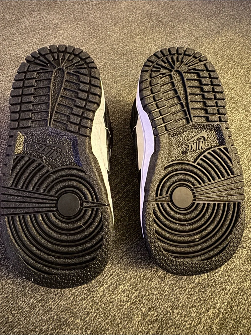 Brand New! Nike Kids Black and White Low-Top Sneakers
